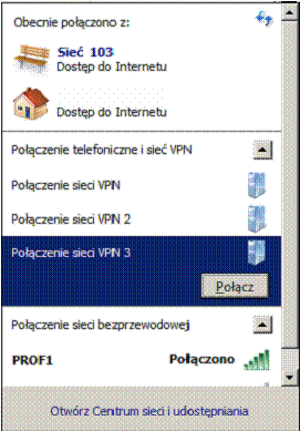 Połączenia sieciowe VPN w Windows